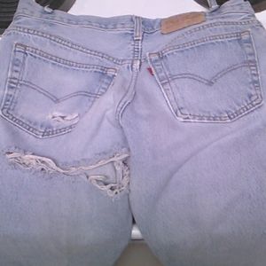Original Levi's from the 70s torn naturally